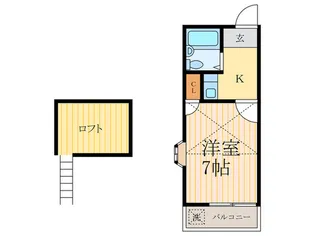メゾネット北川【2階】の間取り