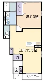 メゾン小松原【1階】の間取り