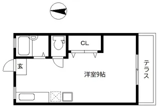 カーサみのる【1階】の間取り