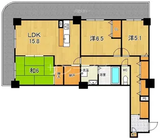 リバーカントリーガーデン京橋【25階】の間取り
