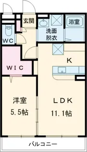 クオーレ日岡【4階】の間取り