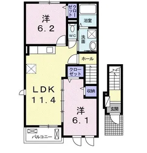 リトル・マーメード【2階】の間取り