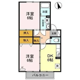 サウス・ヴィレッジ【1階】の間取り