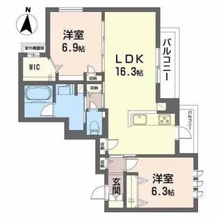 シリウス【2階】の間取り