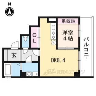 アイカーサ麩屋町【4階】の間取り