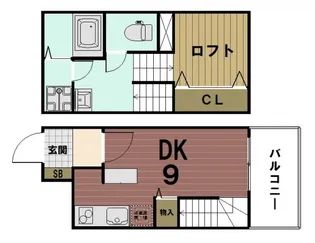 メゾネットY’s【2階】の間取り
