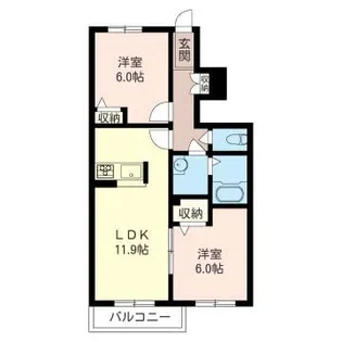 アリュールII【1階】の間取り