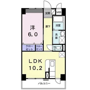 クレッシェンド【9階】の間取り