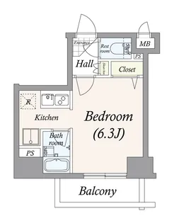 パレステュディオ六本木EASTII【6階】の間取り