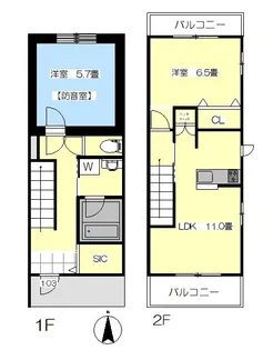 メゾン シャルール【1階】の間取り