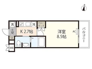 ラメール草津南【3階】の間取り