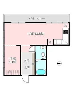 ラ・リシュ・キャトル【2階】の間取り