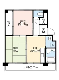 UR多聞台【5階】の間取り