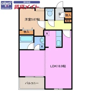 GARDEN HOUSE 大谷町II【3階】の間取り