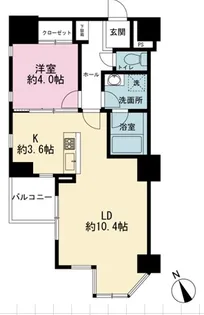 宮庭東新宿ビル【8階】の間取り