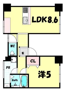 Wagaya春日野道東【2階】の間取り