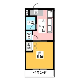 マンションフローラ【2階】の間取り