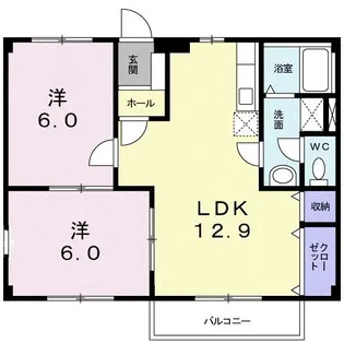 宮代ハイムB【2階】の間取り