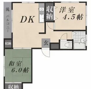 第13通南ビル【5階】の間取り