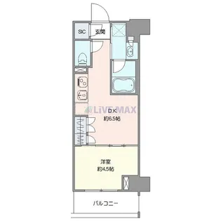 ウエリスアーバン住吉WEST【5階】の間取り