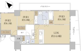 ミオカステーロ朝霞台【6階】の間取り