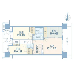 ニュートンプレイス ノースコート【10階】の間取り