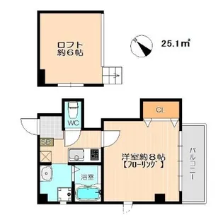 イル・グラッツィア渡辺通I【2階】の間取り