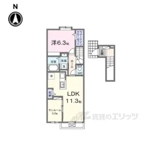 ルミエール-D【2階】の間取り