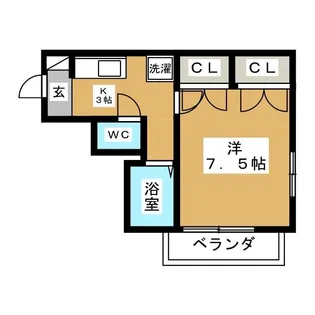 サンパレス世田谷【1階】の間取り