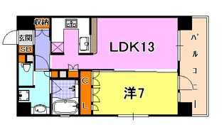 リーガル神戸三宮【10階】の間取り
