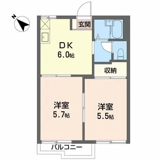 フレグランス牛川【2階】の間取り