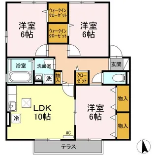 アムール A棟【1階】の間取り