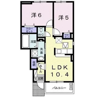 ネオ・エリタージュ【1階】の間取り