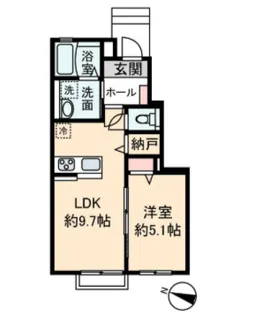 ガーデン ラピス【1階】の間取り