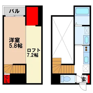 エスパシオ二日市【1階】の間取り