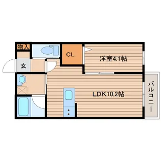 渡幸ベルメゾンDog&CatV【1階】の間取り