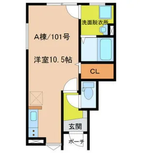 オークハウス A棟【1階】の間取り