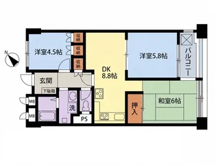 セントラルプラザ【12階】の間取り