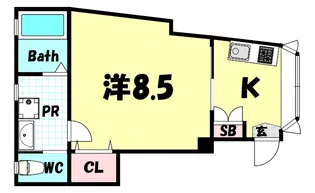 ハイツ西元町II【1階】の間取り