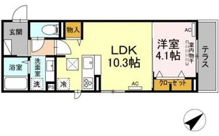 アニマート【1階】の間取り