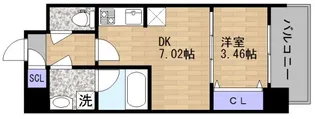 SK RESIDENCES 放出【4階】の間取り