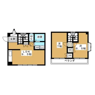 ルミネ新中野【2階】の間取り