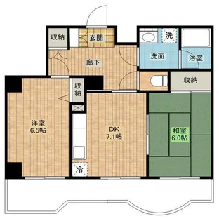 すずらん館【6階】の間取り
