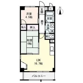 コーポ睦【3階】の間取り