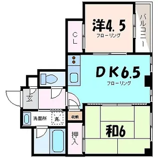 ベルビル【4階】の間取り