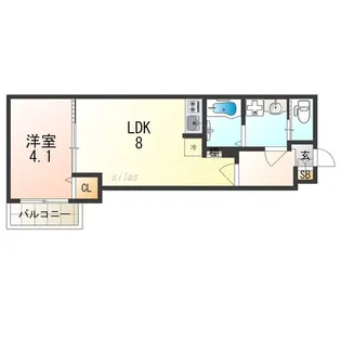 H-maison姫島【2階】の間取り