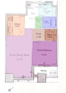 THE TOWERS DAIBA【12階】の間取り