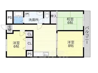 山喜マンション【4階】の間取り