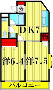 コーポハマ氷川【1階】の間取り