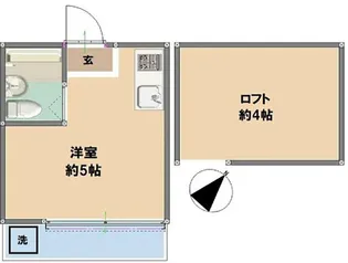 ジュネス小手指【1階】の間取り